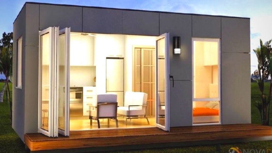 Модульный дом из стекла