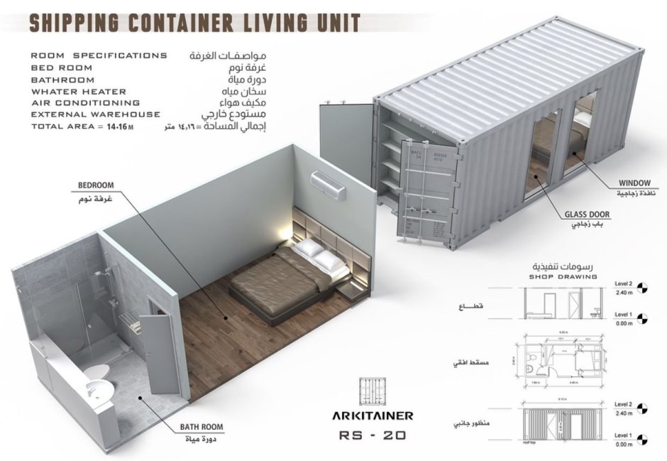 Дома из контейнера габариты