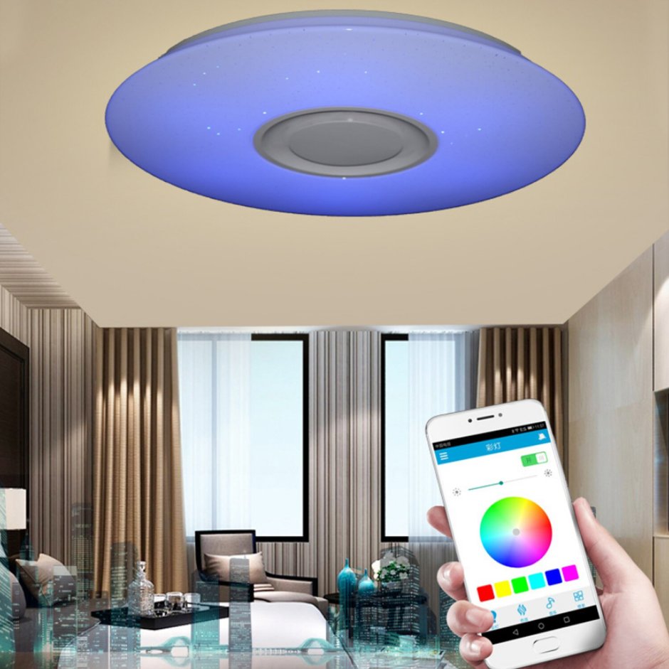 Люстра с динамиком Bluetooth потолочная