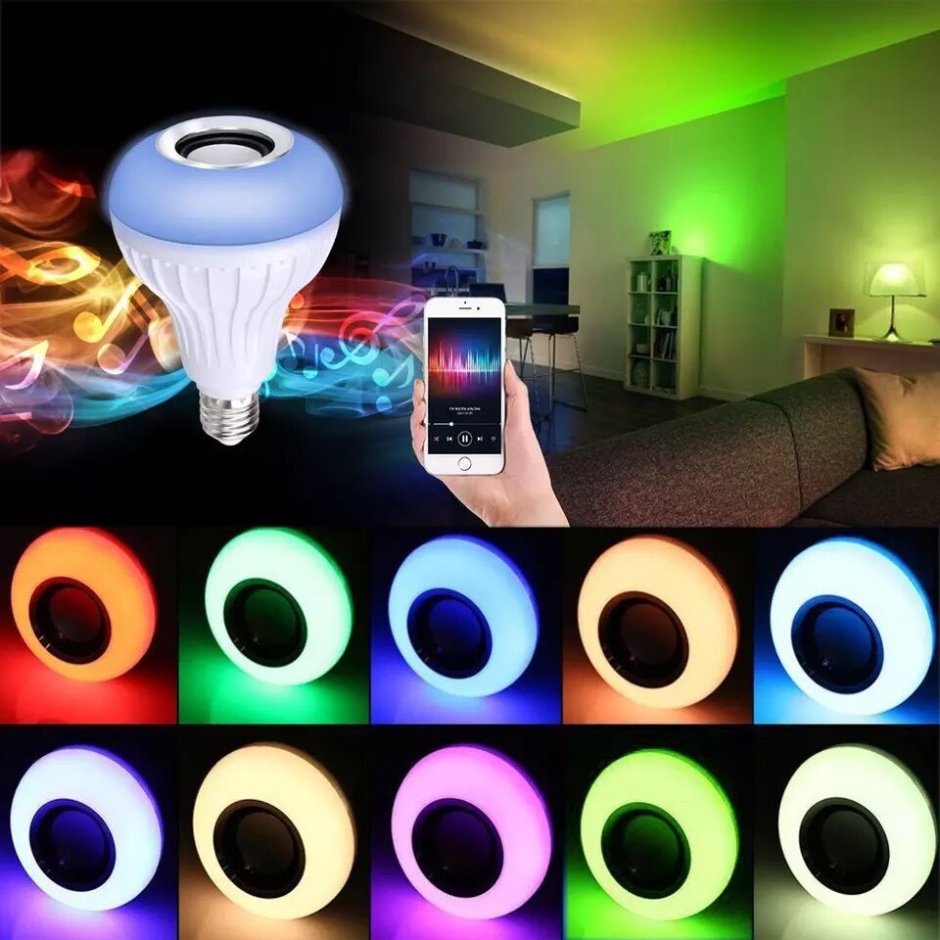 Музыкальная люстра светильник a-Play Classic 60w RGB R estares пульт