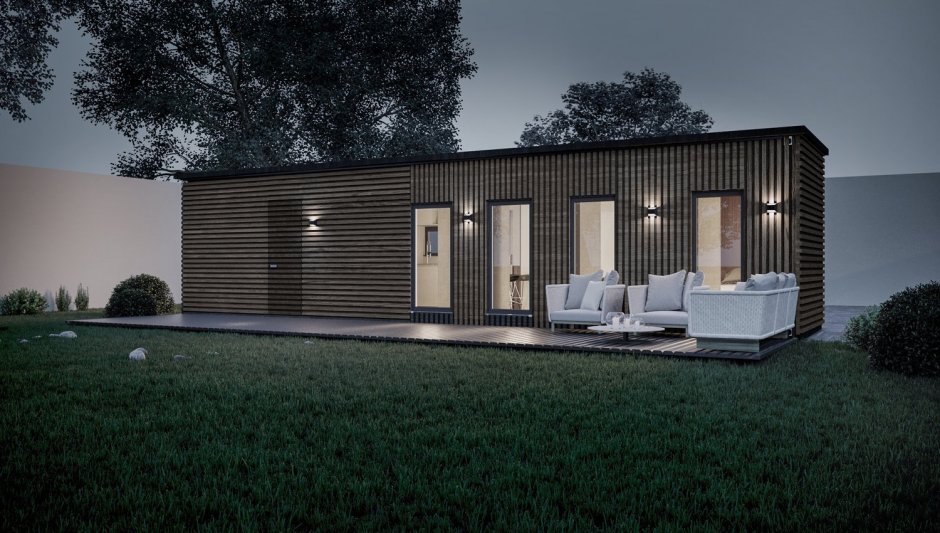 Одноэтажный дом из контейнеров