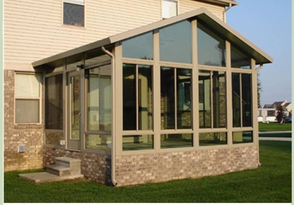 Веранда закрытая пристроенная