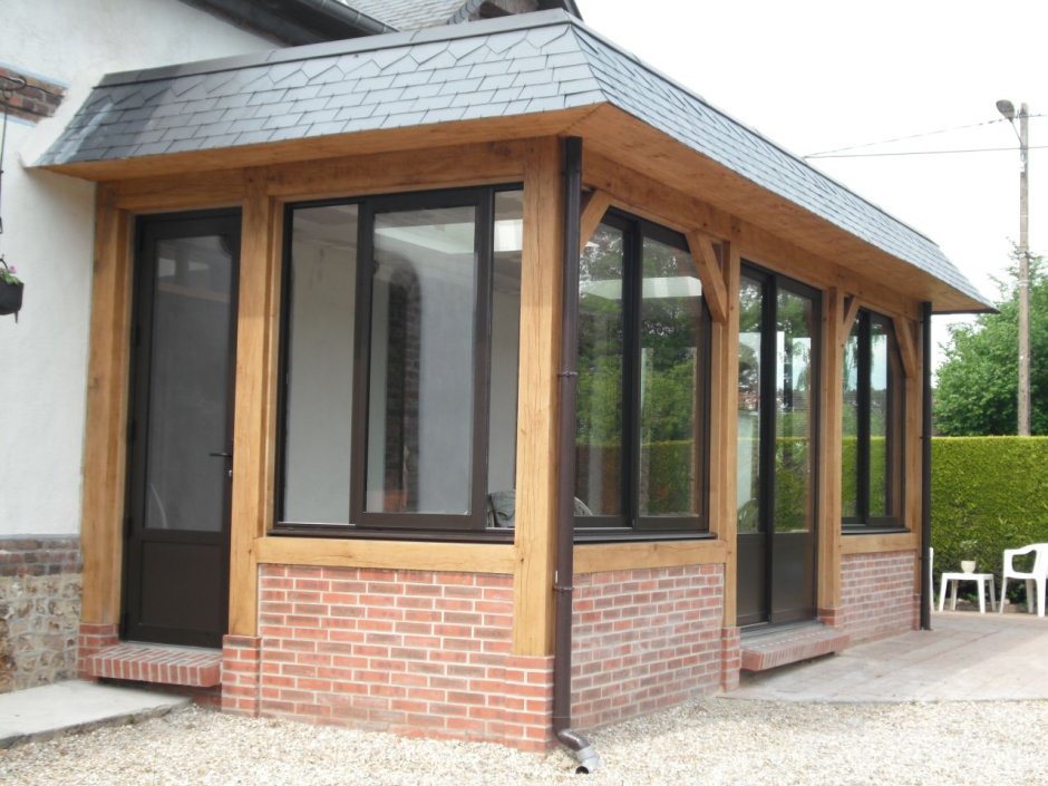 Остекление террасы каркасник