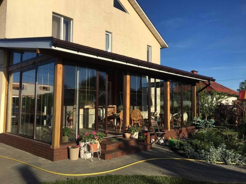 Веранда закрытая пристроенная