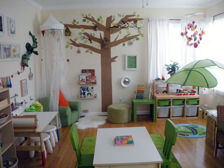 Комната Монтессори в детском саду