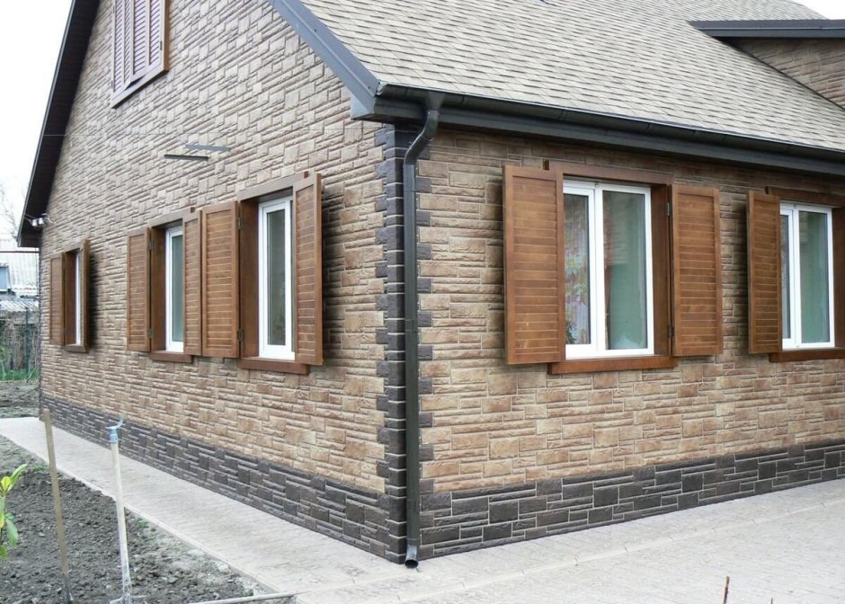 Отделка цоколя панелями Альта профиль