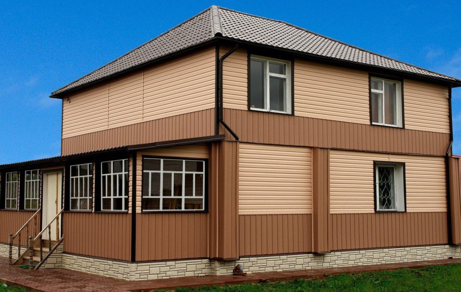 Фасад из профнастила