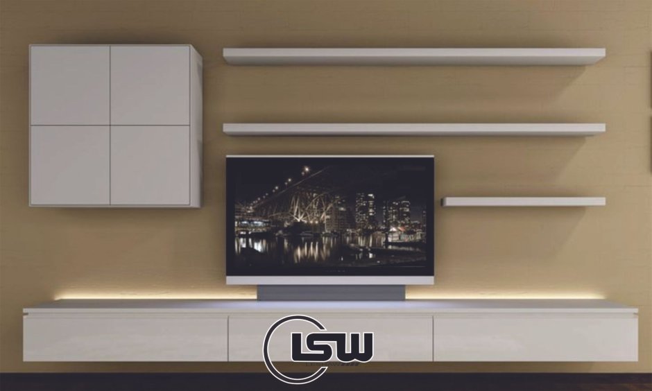 Навесной шкаф для телевизора на стену
