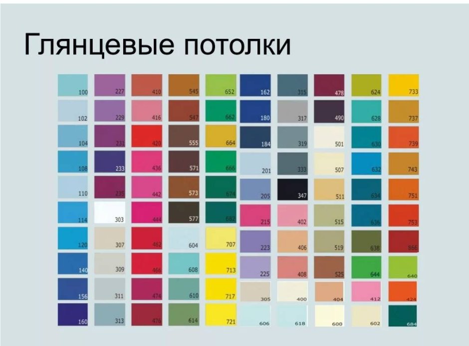 Цвета натяжных потолков