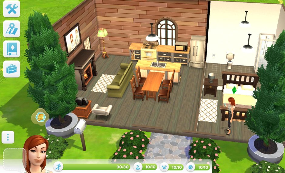 Красивый дом в the SIMS mobile