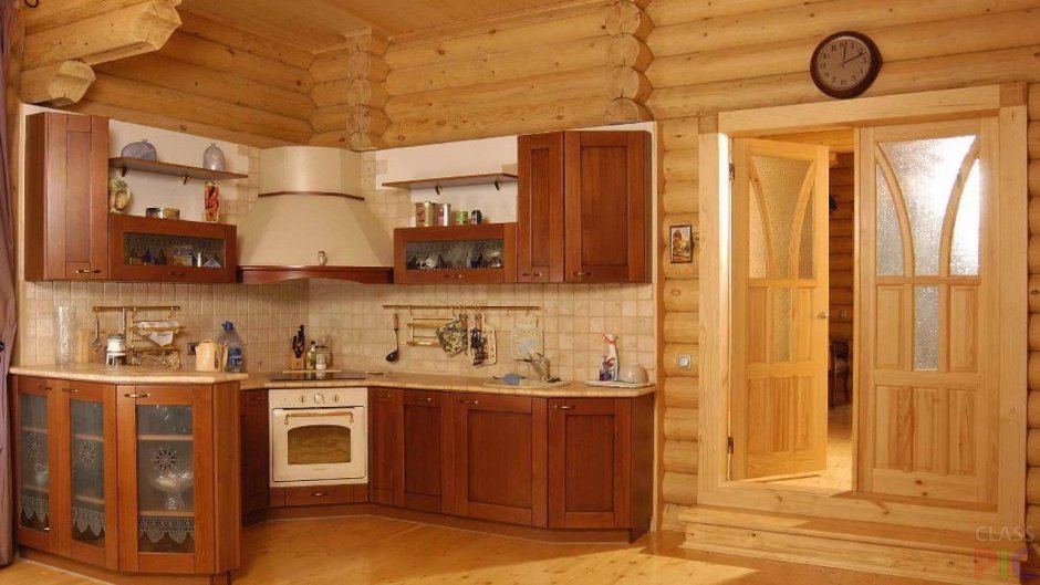 Кухня в деревянном доме