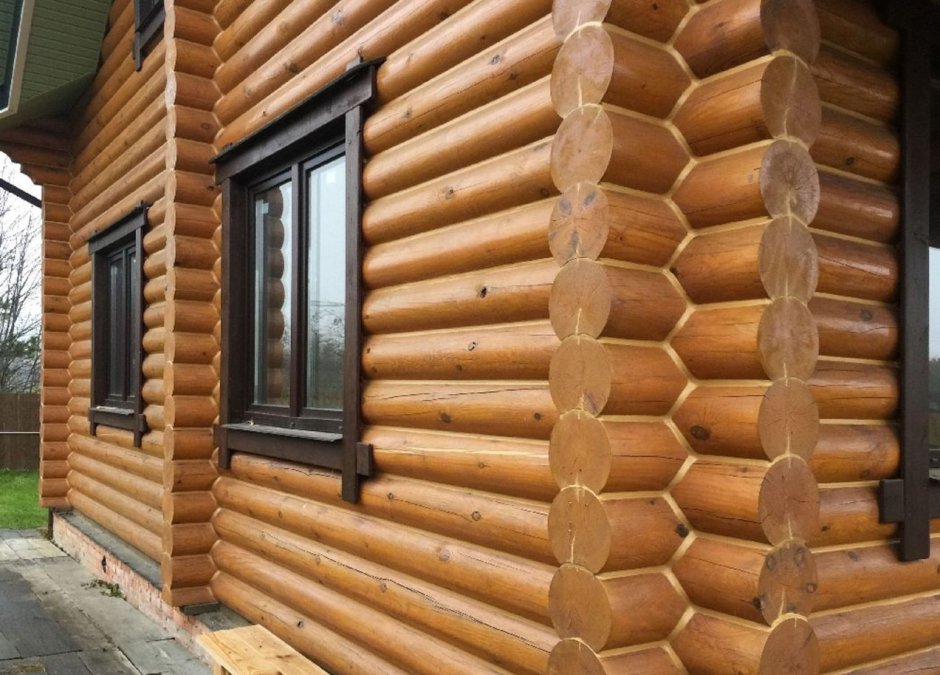 Перегородки в доме из оцилиндрованного бревна