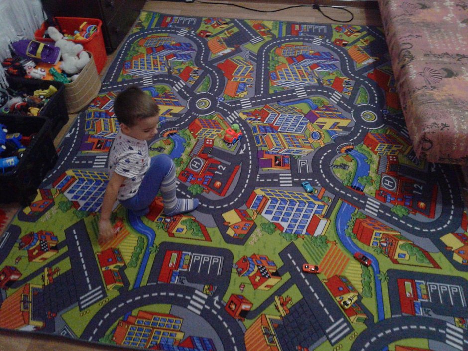Детский ковёр с дорогами