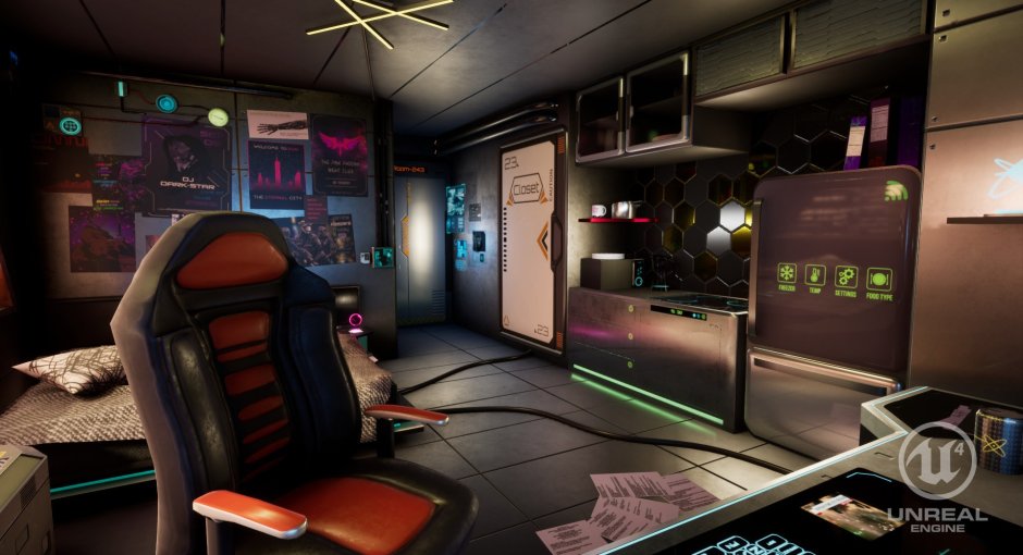 Арт комната Cyberpunk 2077