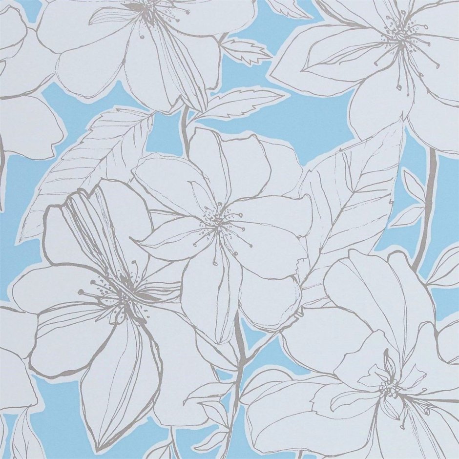 Обои флизелиновые голубые