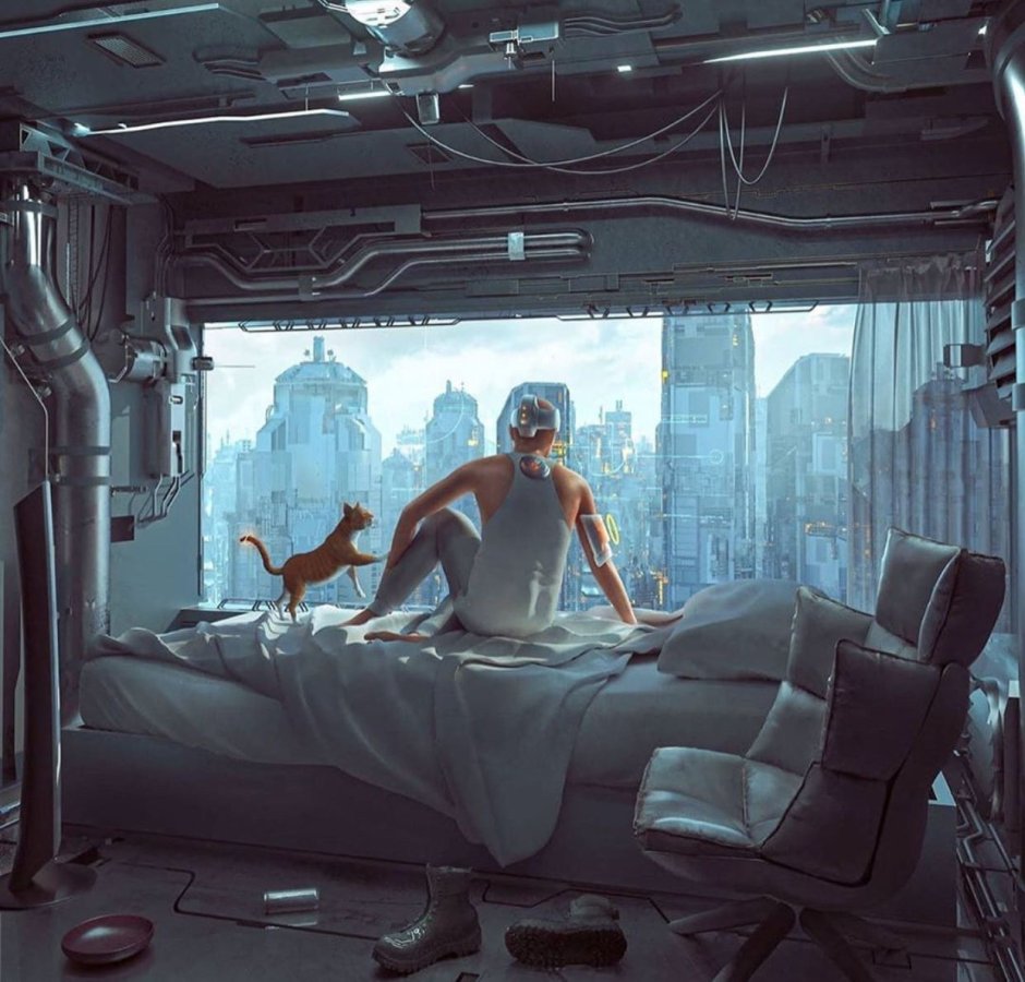 Интерьер в стиле Cyberpunk