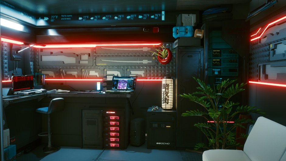 Киберпанк 2077 комната