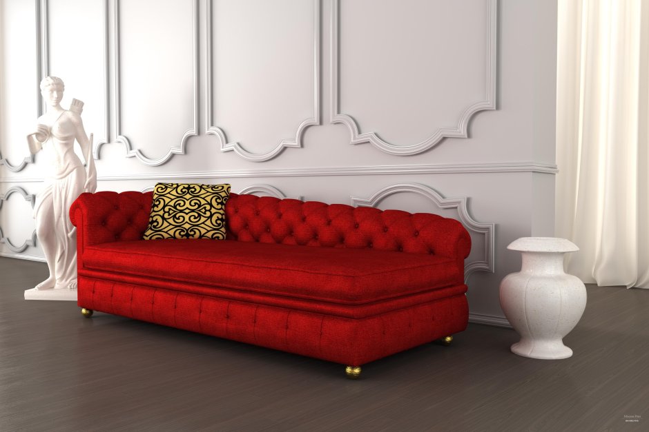 Роскошный красный диван