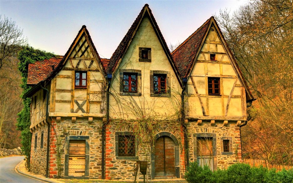 Дома Германии стиль фахверк фасад