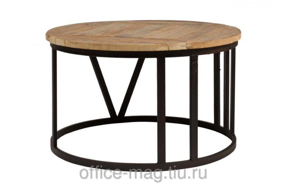 Журнальный столик круглый деревянный