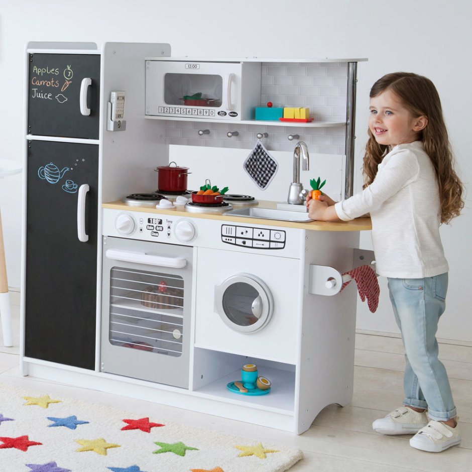 Детская деревянная голубая VIP кухня kidkraft