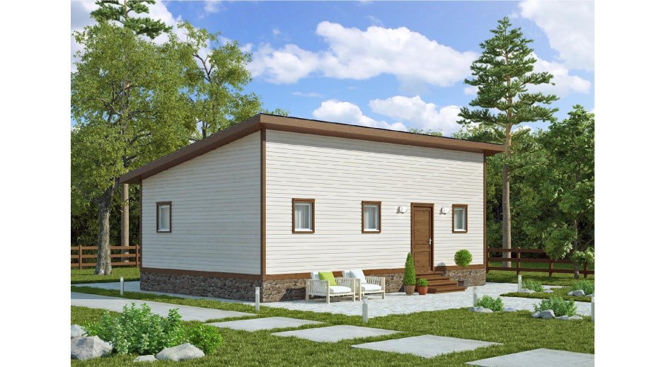 Дом 60кв СИП панелей 60 кв