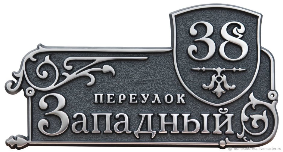 Красивые кованые адресные таблички