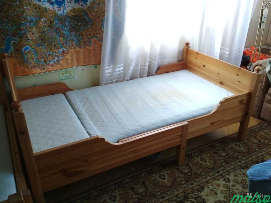 Кровать икеа ЛЕКСВИК раздвижная