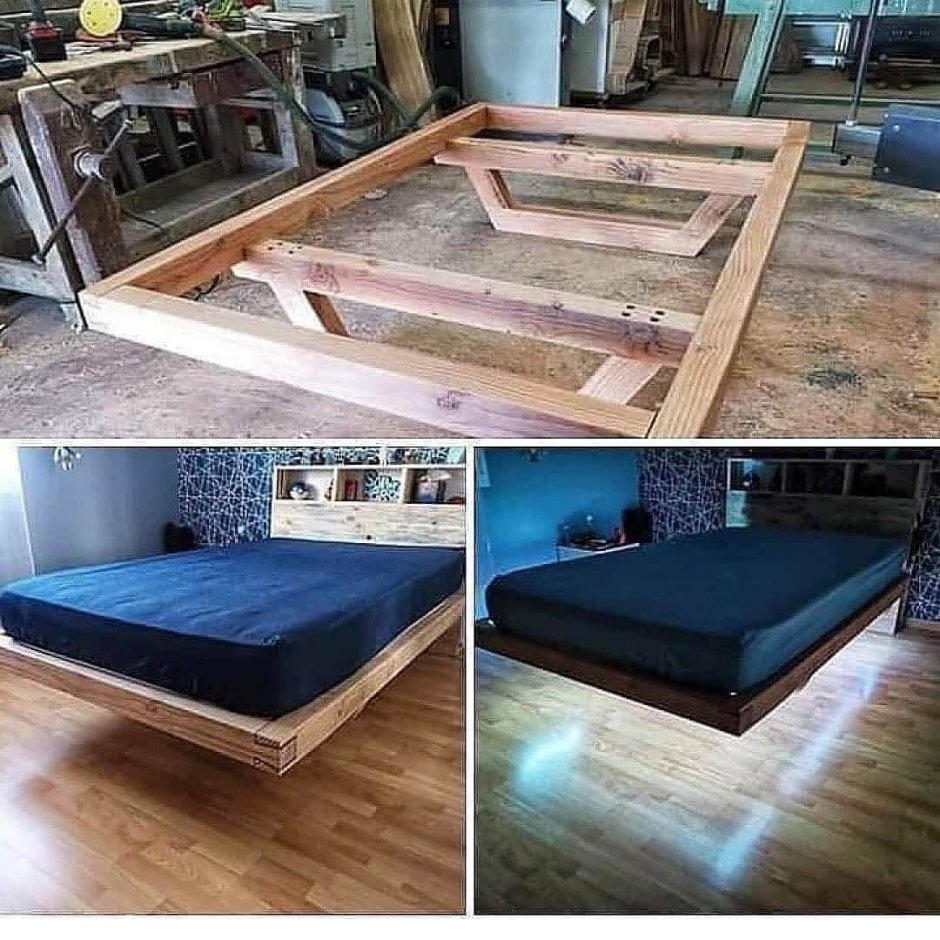 Кровать из бревен