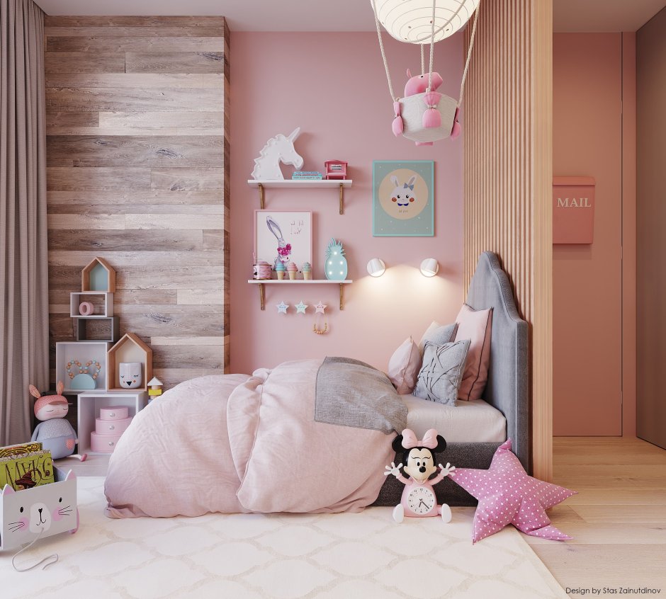 Стильная детская комната для девочки