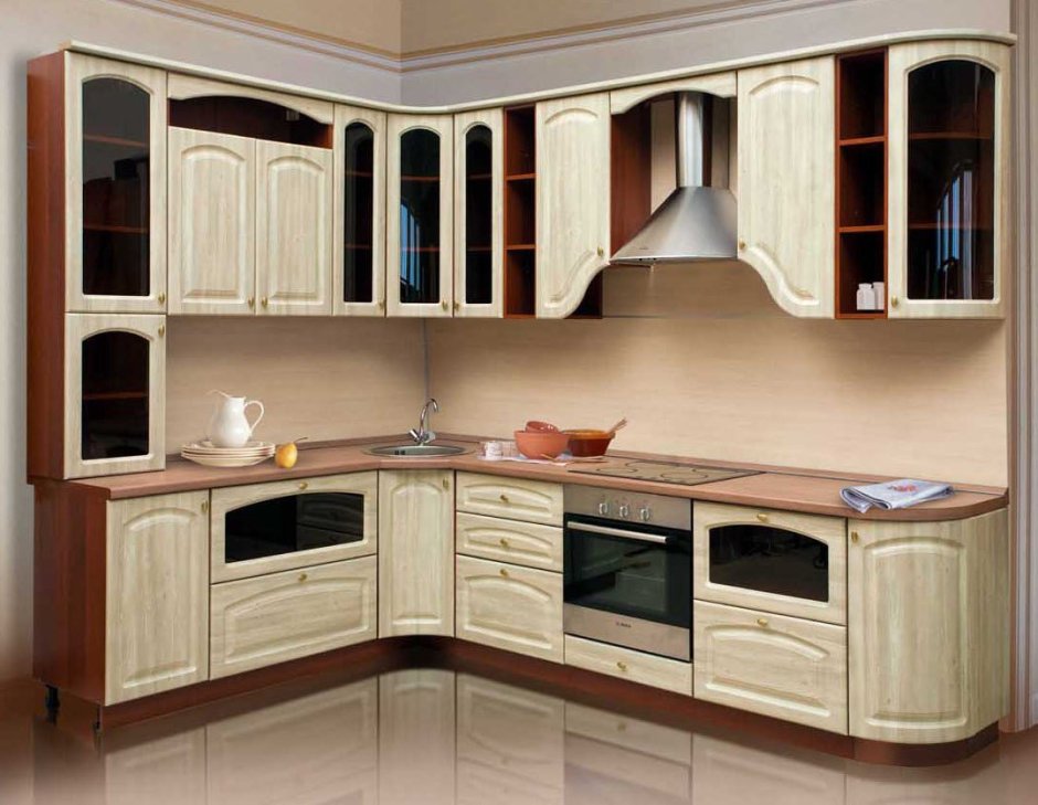 Кухонная мебель угловая для большой кухни