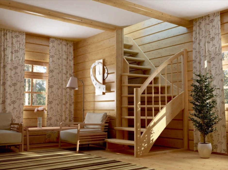 Лестницы для дома деревянные