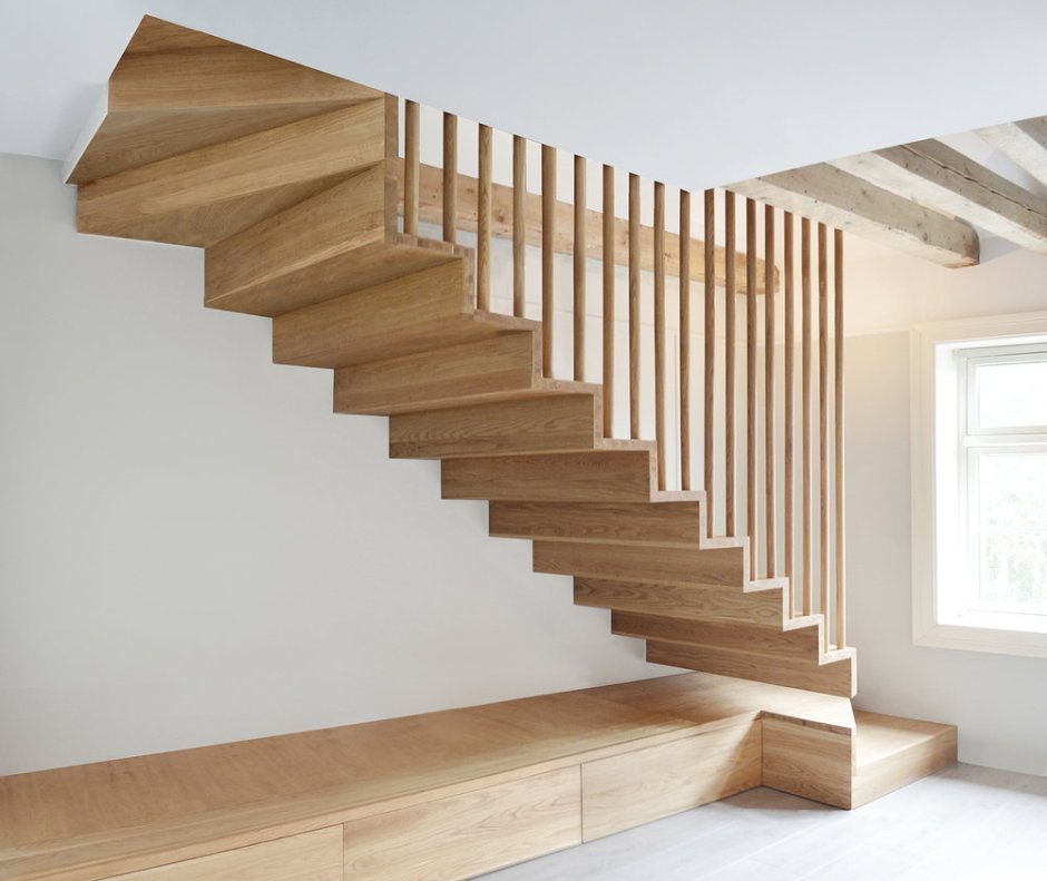Красивые деревянные лестницы
