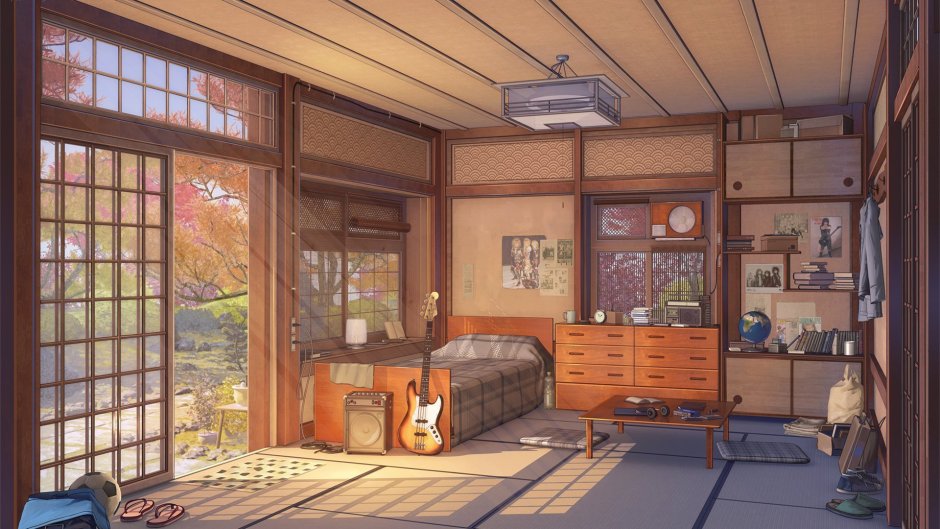 Комнаты с диваном аниме для гача лайф