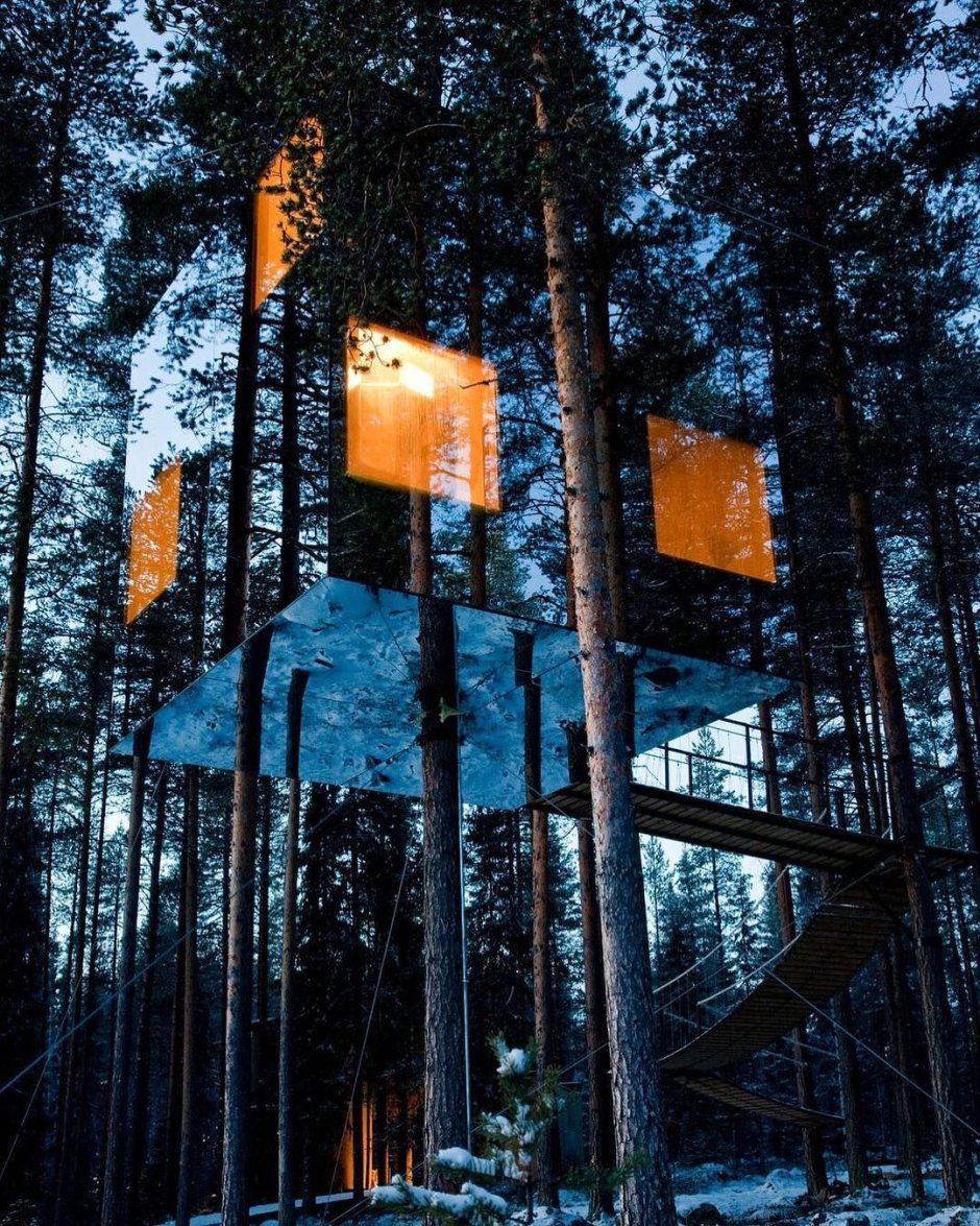 Отель на деревьях Treehotel Швеция