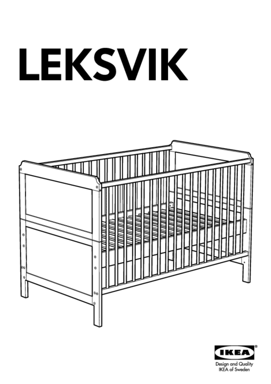 Кровать икеа для новорожденных ЛЕКСВИК