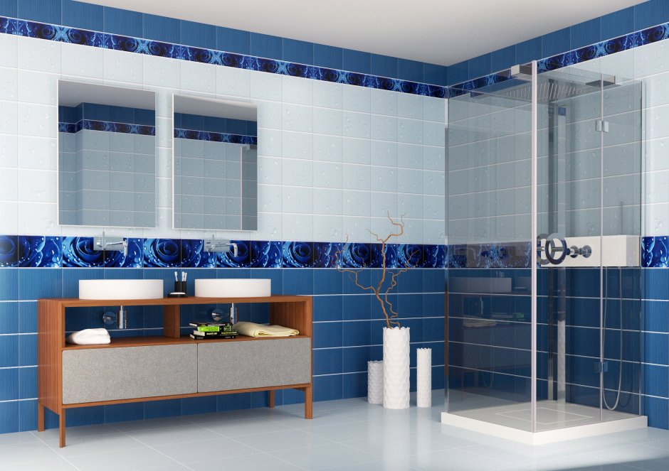 Современные Ванные комнаты в 2х цветах