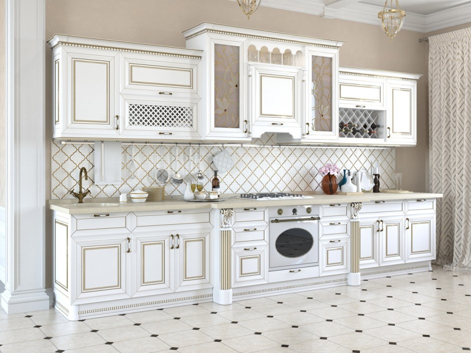 Кухня Неоклассика 2022 серая
