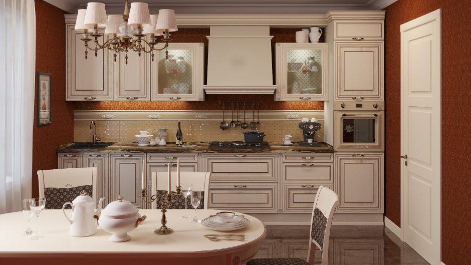 Красивые кухни в неоклассическом стиле