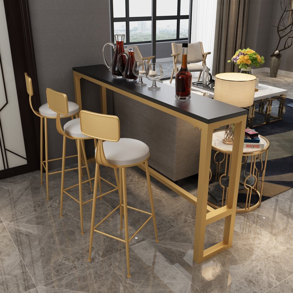 Стол барный crossvine АС 3949т ( Buttermilk, Dark Oak)