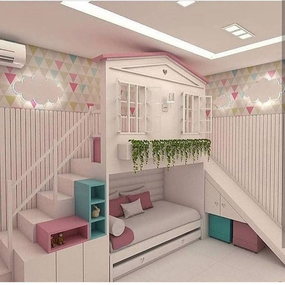 Детская комната в стиле Сканди для двоих