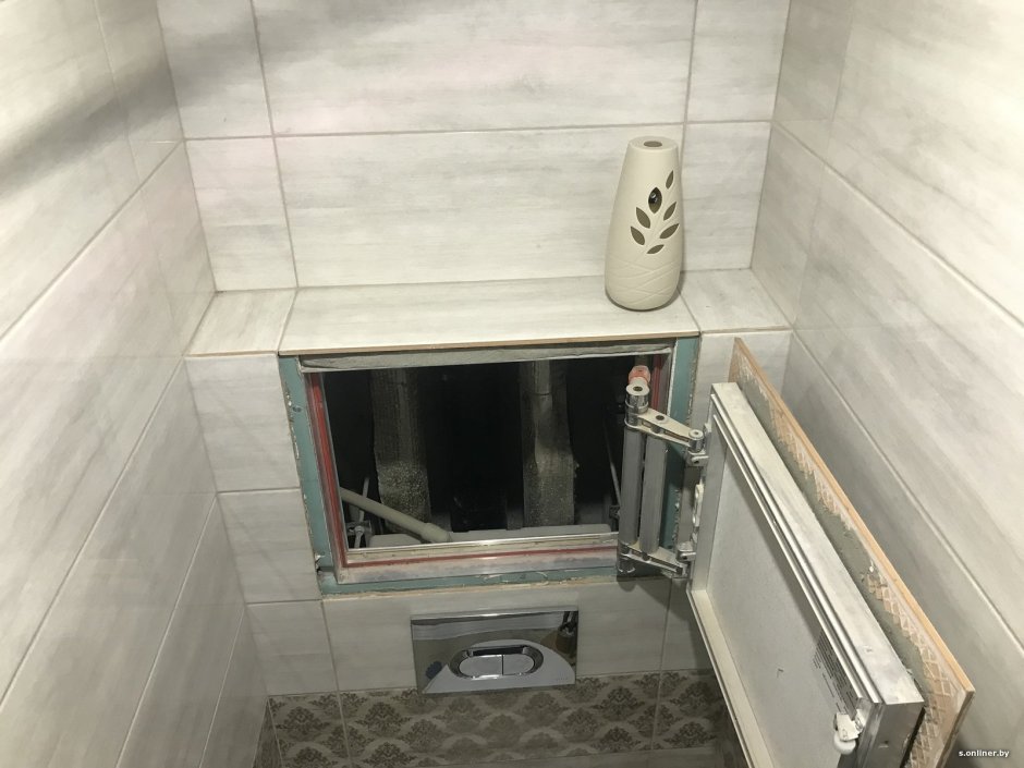 Ревизионный люк в туалете 100х80