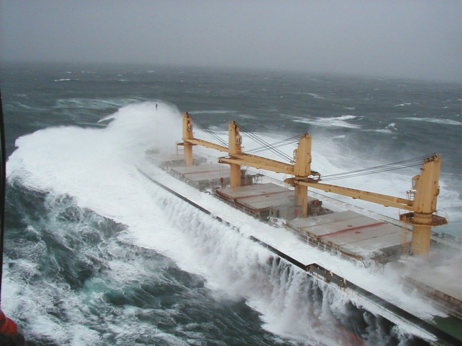 Шторм на море вид с корабля