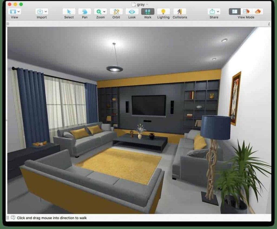 Сетка интерьера 3ds Max