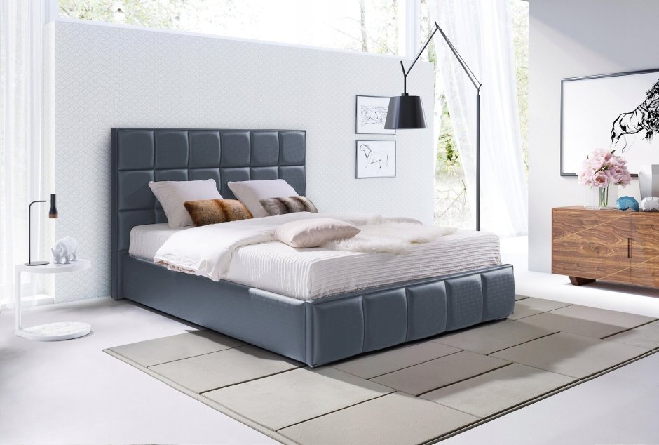Кровать со стеллажом