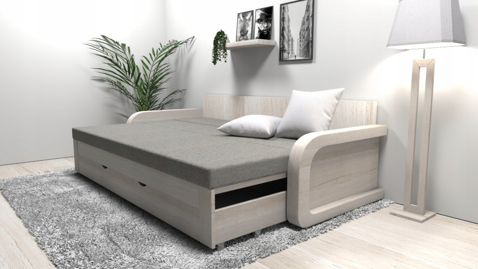 Кровать диван Кама 70/140 x 200 раскладные ящик