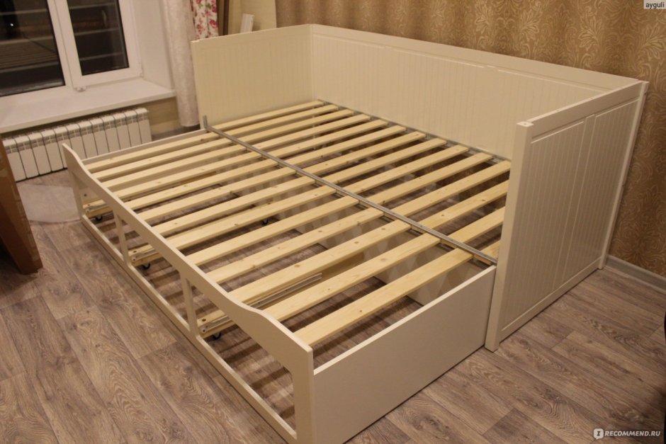 Кровать икеа раздвижная деревянная с ящиками