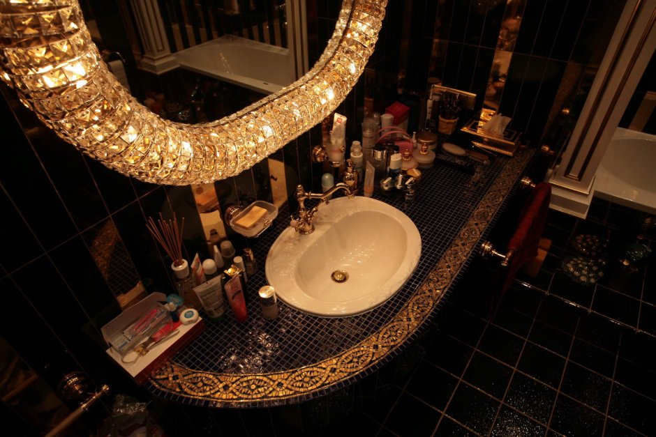 Хромовая ванна золото