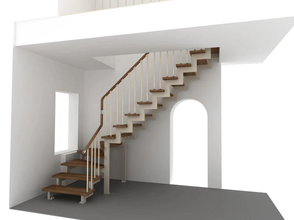 Металлокаркасные лестницы на второй этаж