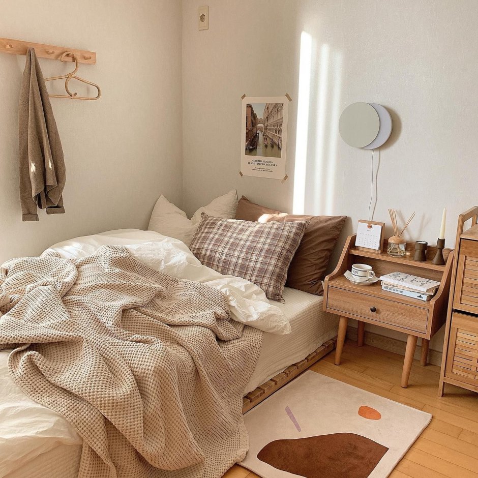 Спальня в скандинавском стиле хюгге